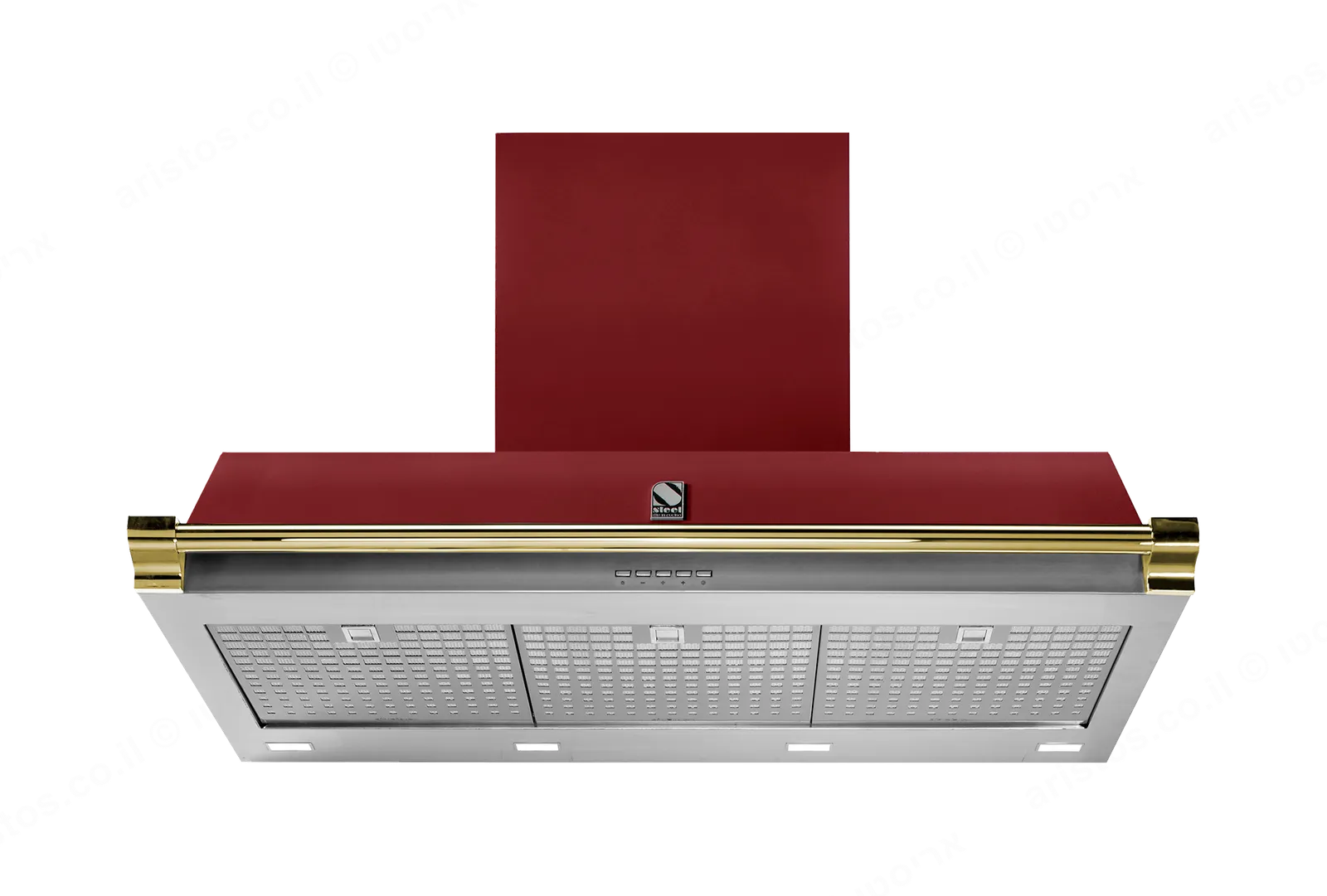 Steel קולט אדים 90 ס"מ סדרת Ascot תוצרת Steel דגם AKL90 גימור בורדו — תמונה 4